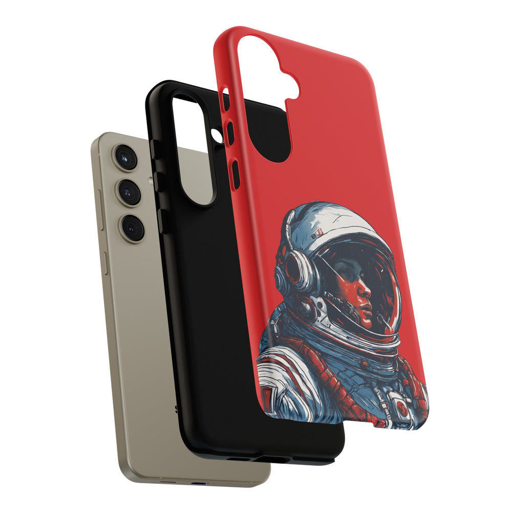 Astronaut In Red SpaceArt Tough Samsung Galaxy Mobile Cases