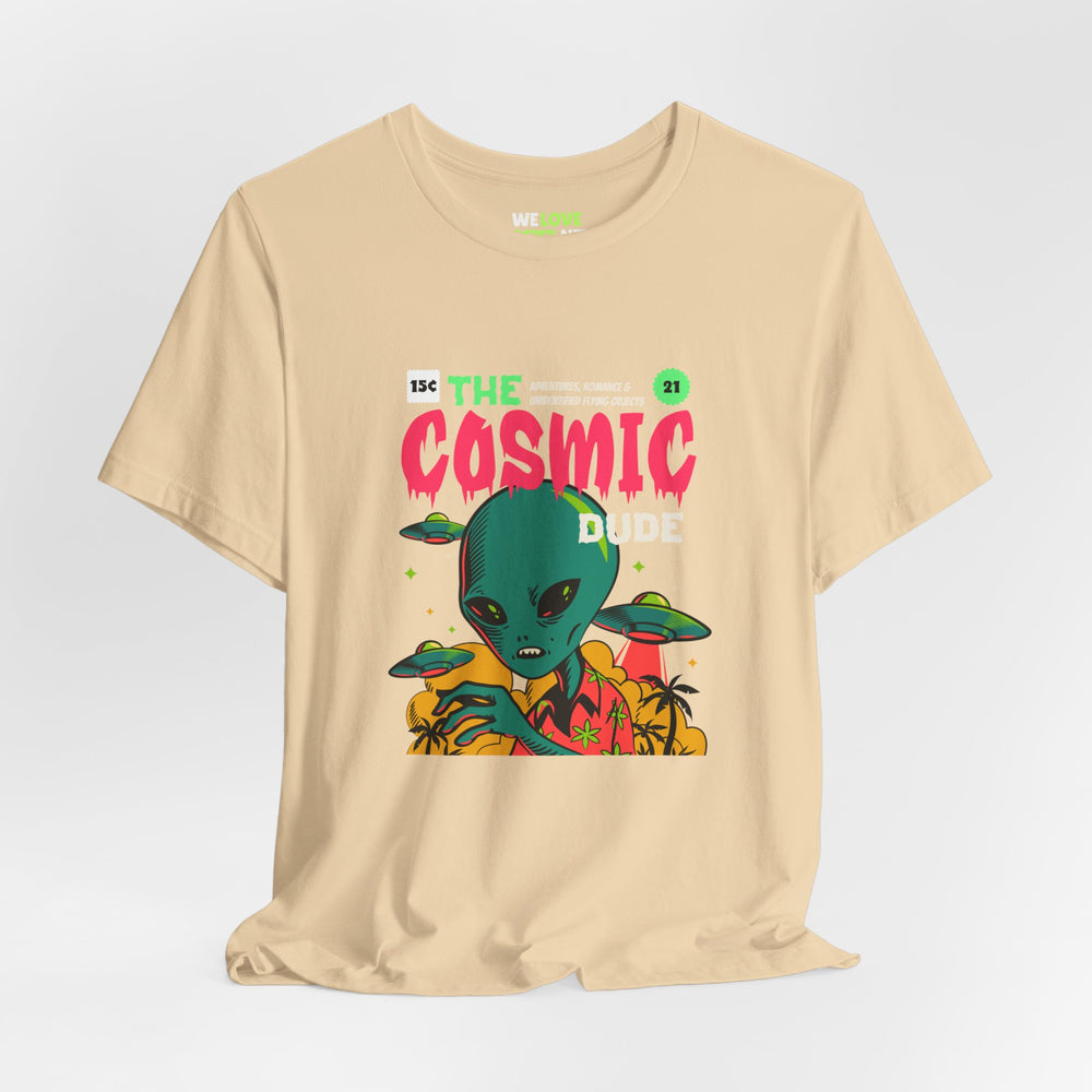 The Cosmic Dude Comic Retro UFO Sci-Fi T-Shirt