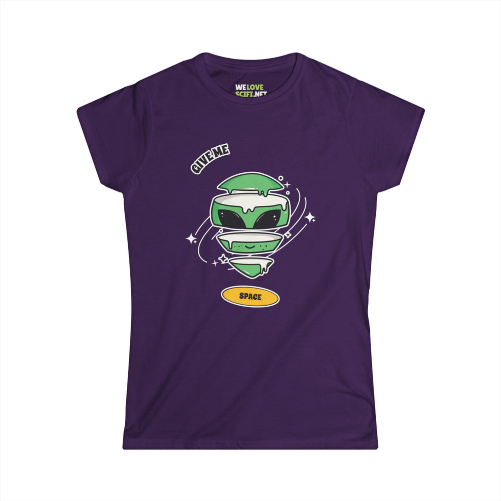 Give Me Space Funny Alien Woman's Tee-welovescifi.net