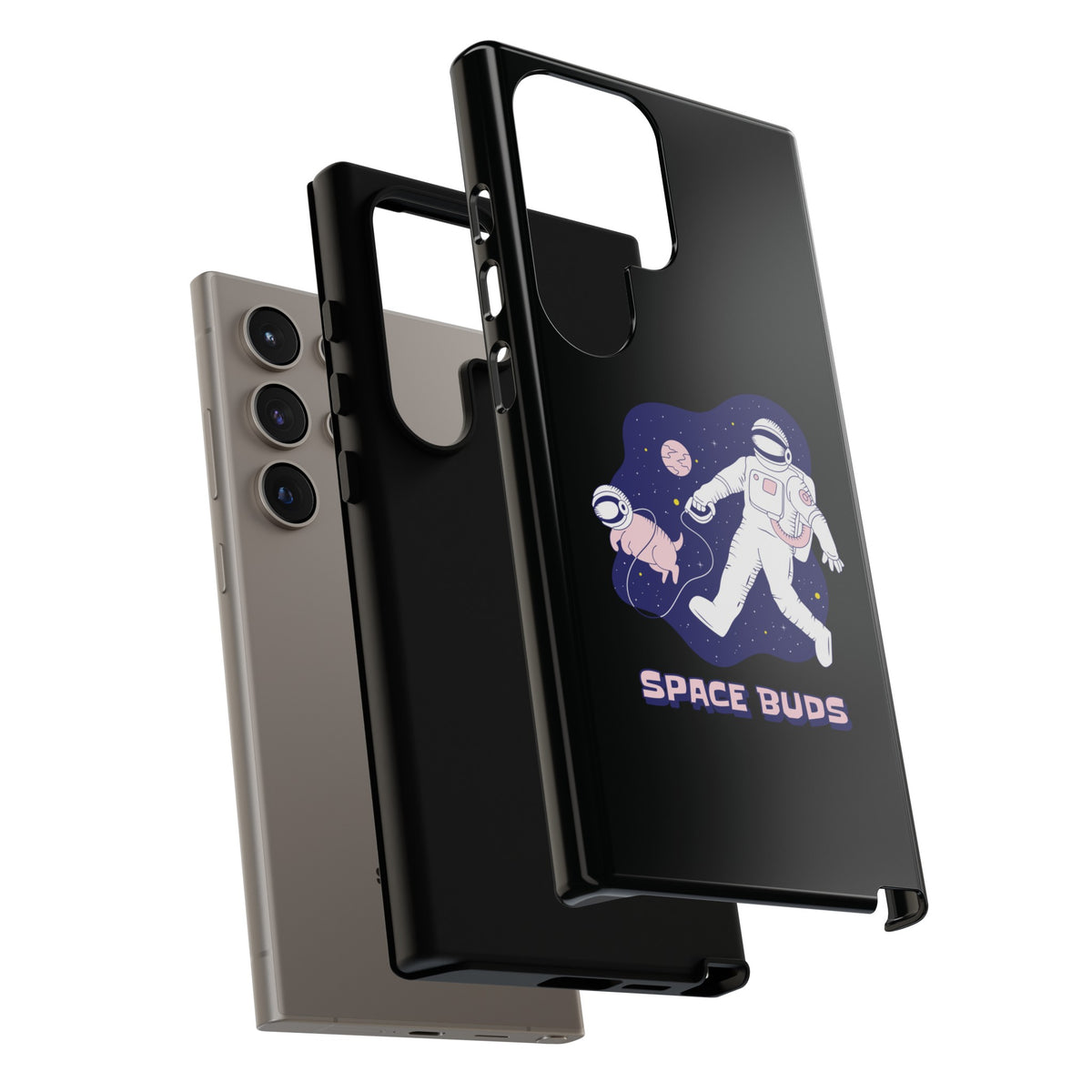 Space Buds Samsung Galaxy Cases Astronaut Dog SciFi Design