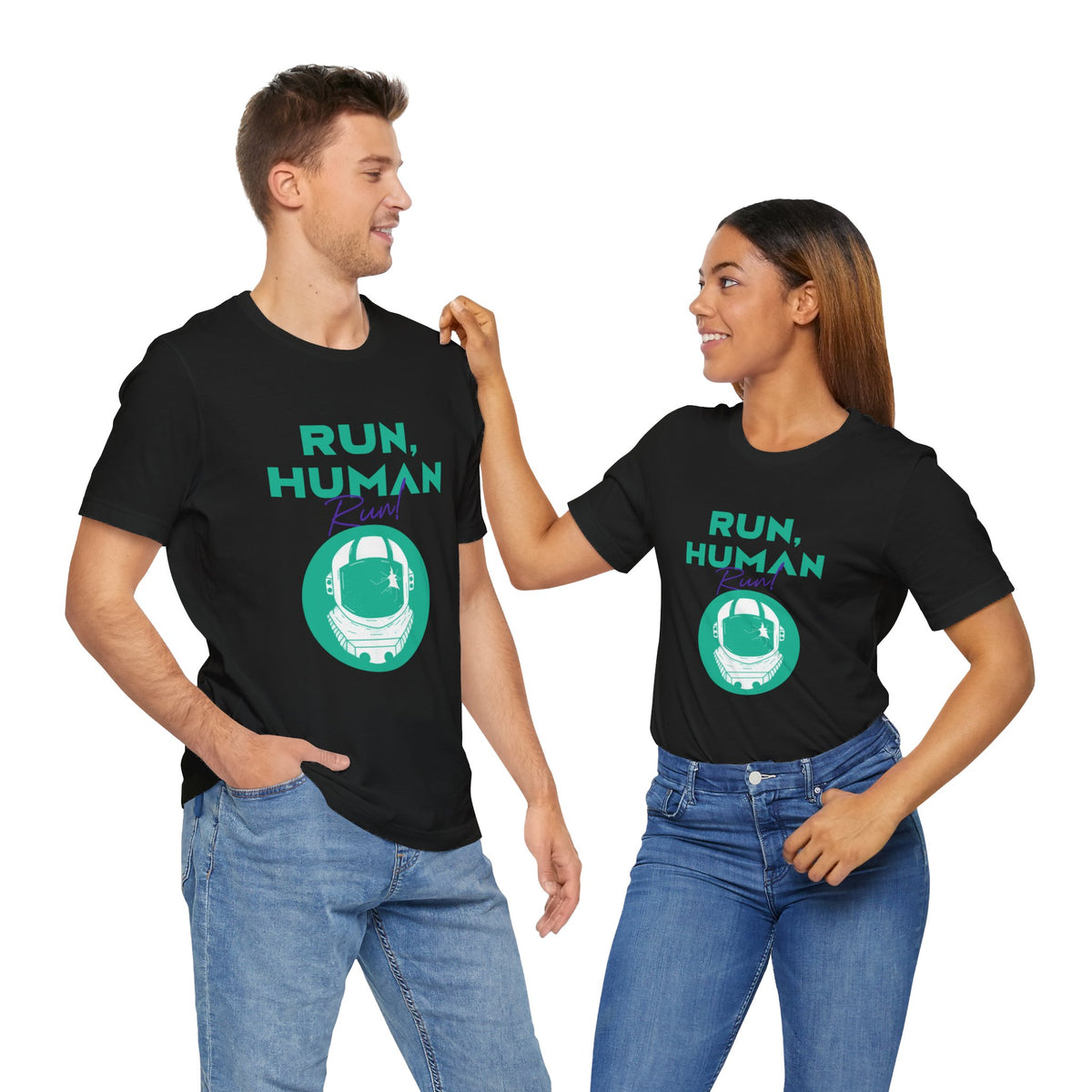 Run Human Run Funny Sci-Fi T-Shirt