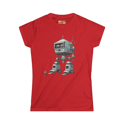 Get Out Of My Way SpaceArt Robot Woman's Tee-welovescifi.net