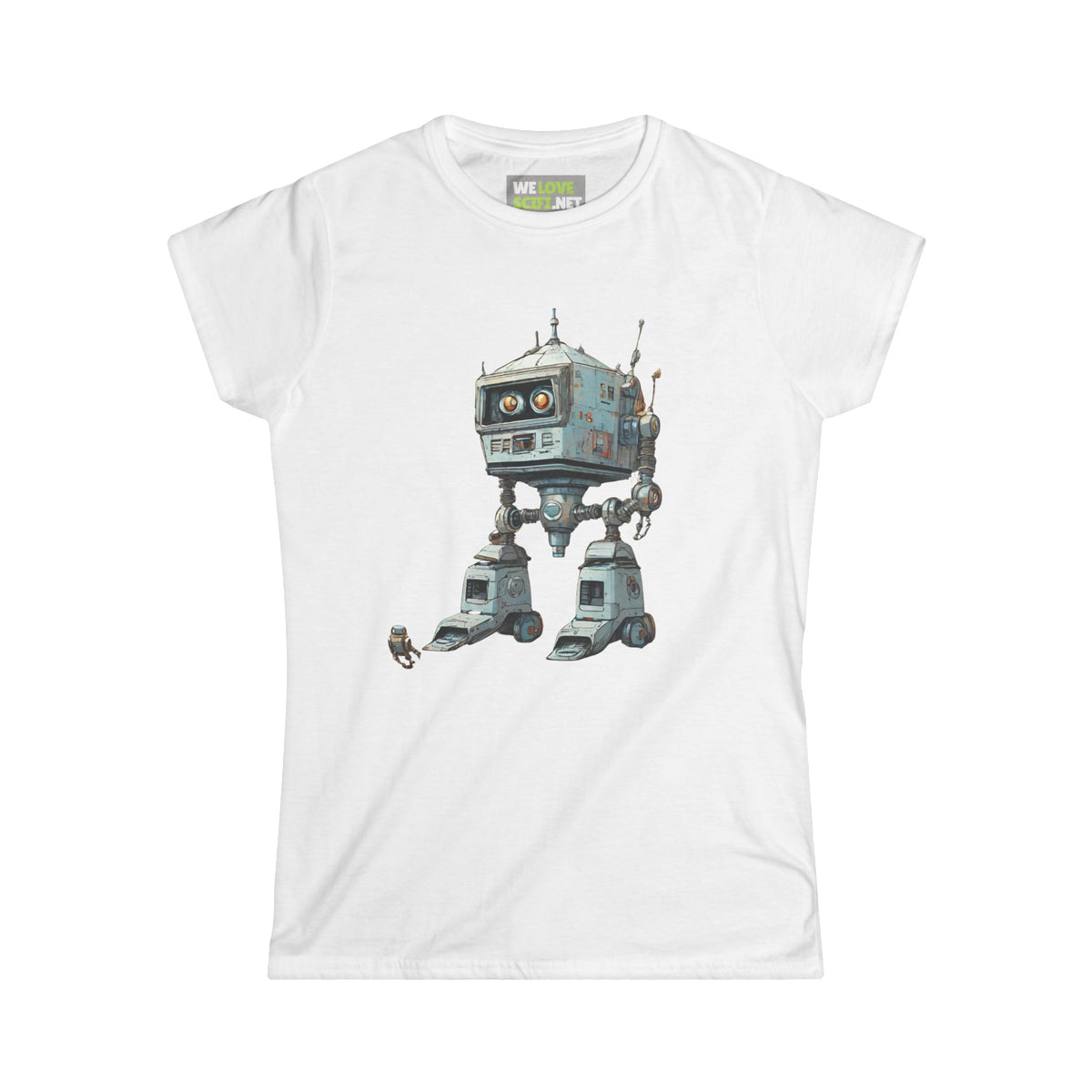 Get Out Of My Way SpaceArt Robot Woman's Tee-welovescifi.net