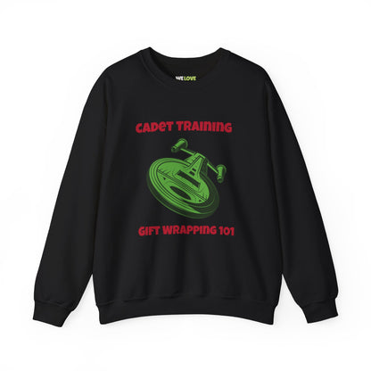 Cadet Training Funny SciFi Christmas Crewneck Sweatshirt-welovescifi.net