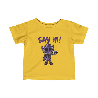 funny infant tee - Say Hi Funny Infant Fine Jersey Tee