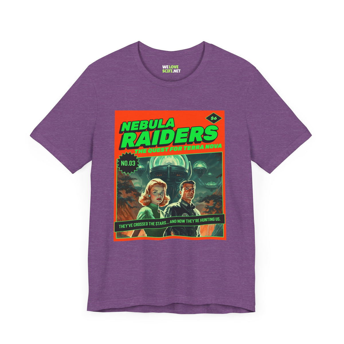 Nebula Raiders Retro Sci-Fi T-Shirt | Retro Sci-Fi T-Shirt