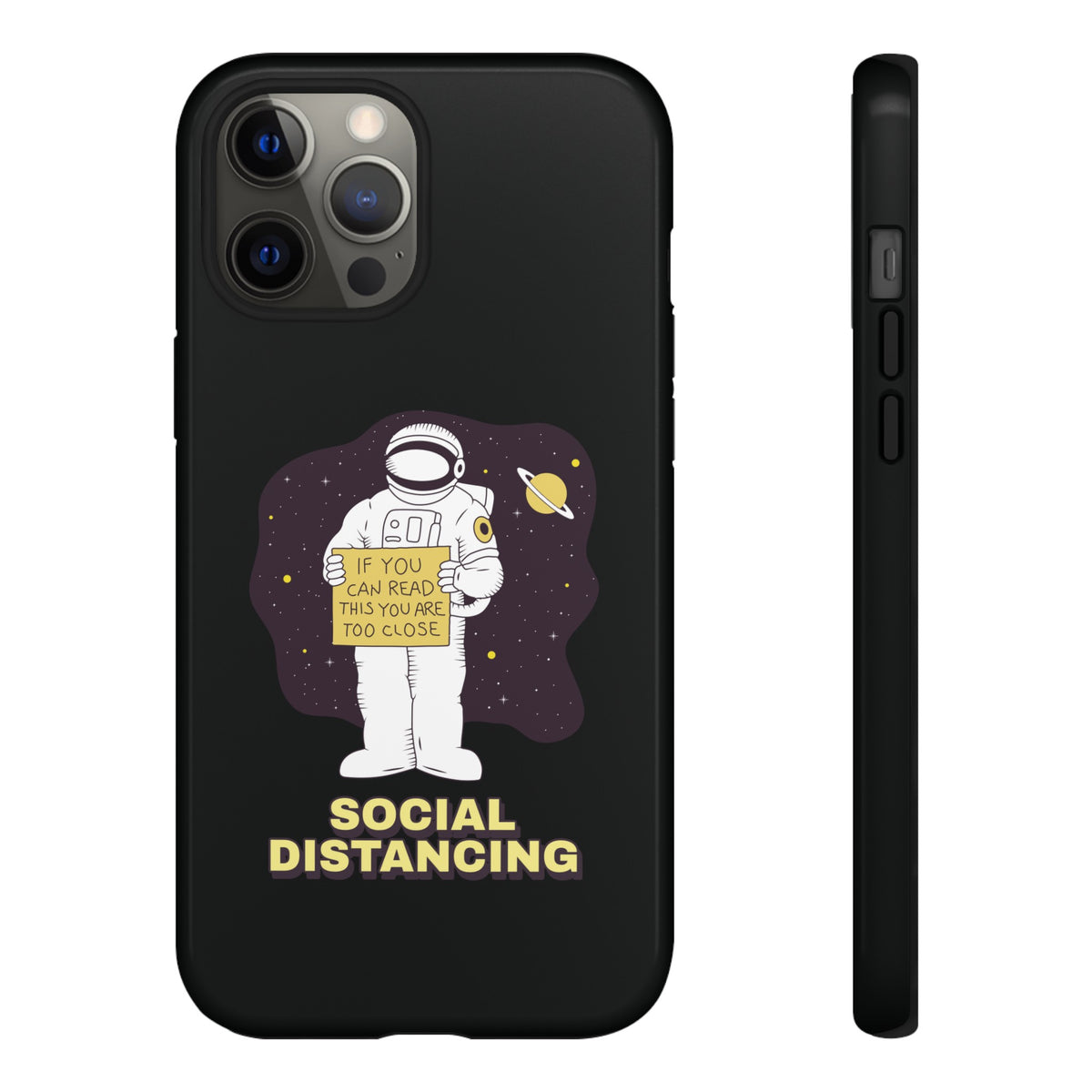 Social Distancing Astronaut iPhone Cases