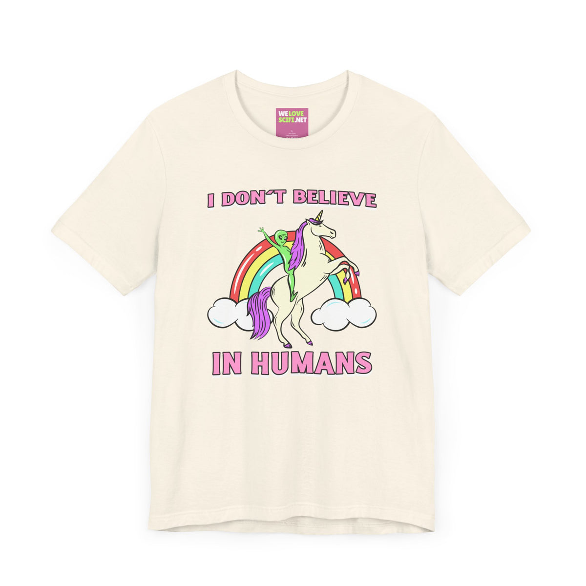 Humans Unicorn UFO Sci-Fi T-Shirt - Sci-Fi T-Shirt