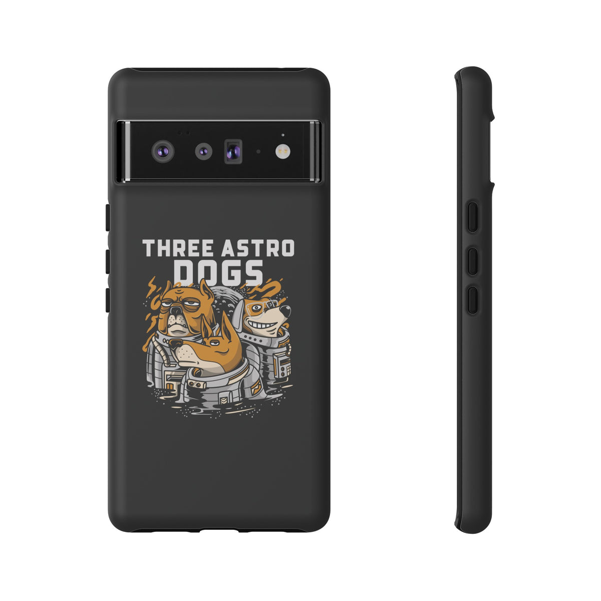 Three Astro Dogs Funny Sci-Fi Tough Google Pixel Mobile Cases-welovescifi.net