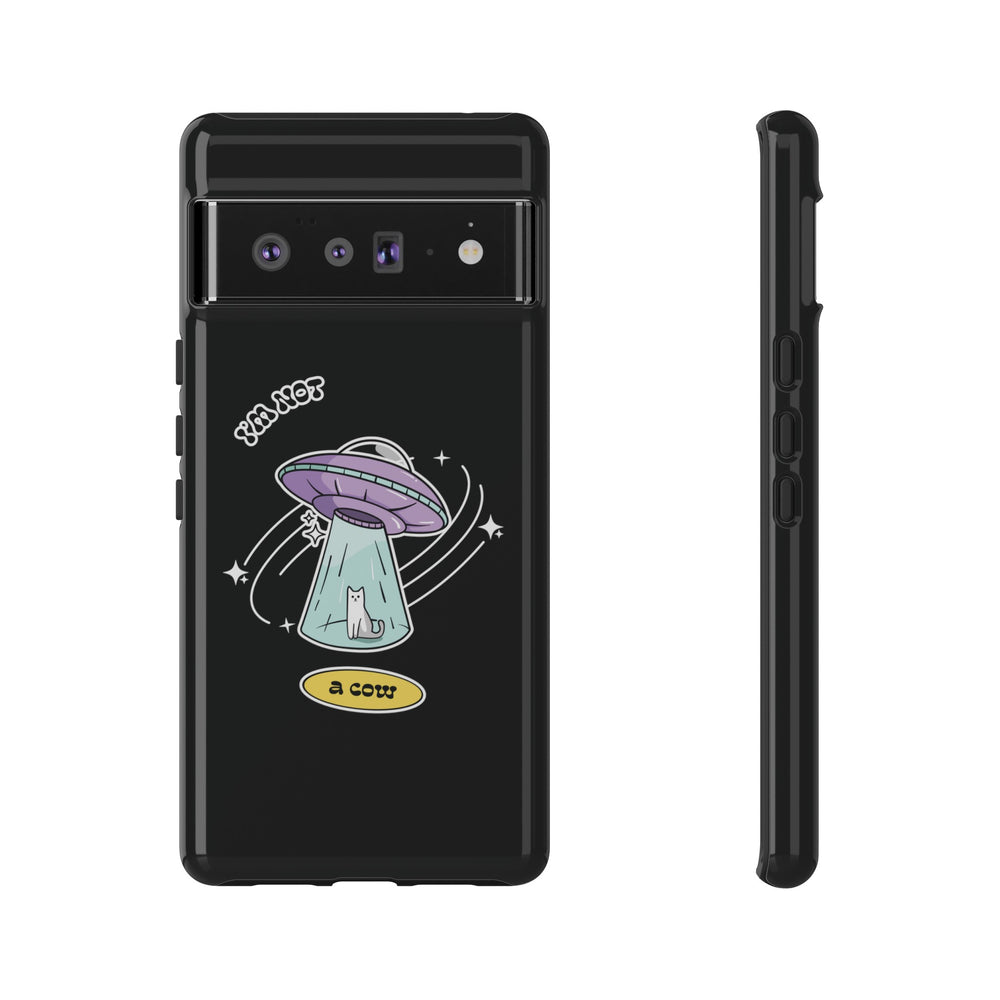 Funny UFO Google Pixel Cases Not a Roswell Cow SciFi Design