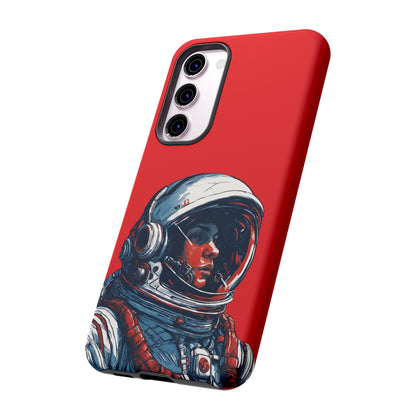 Astronaut In Red SpaceArt Tough Samsung Galaxy Mobile Cases