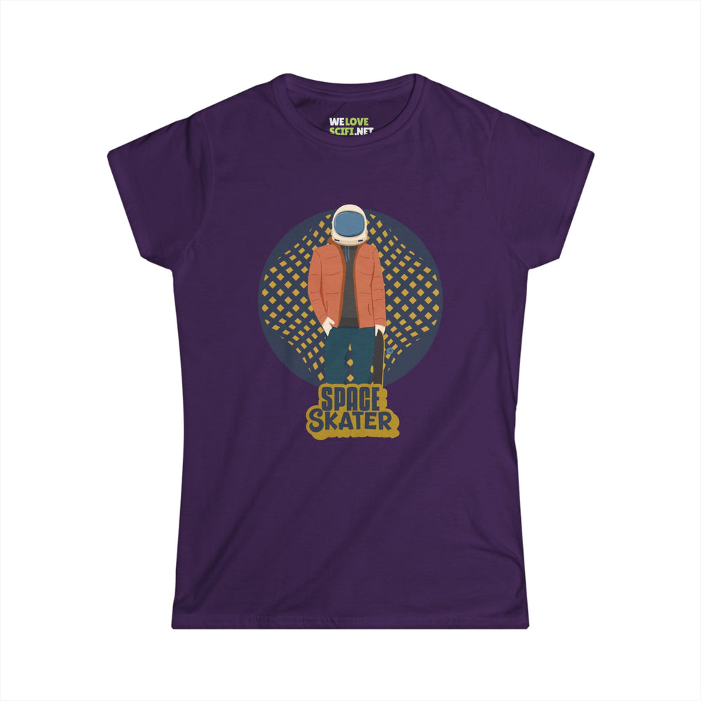 Space Skater Astronaut Woman's Tee - Sci-Fi Apparel