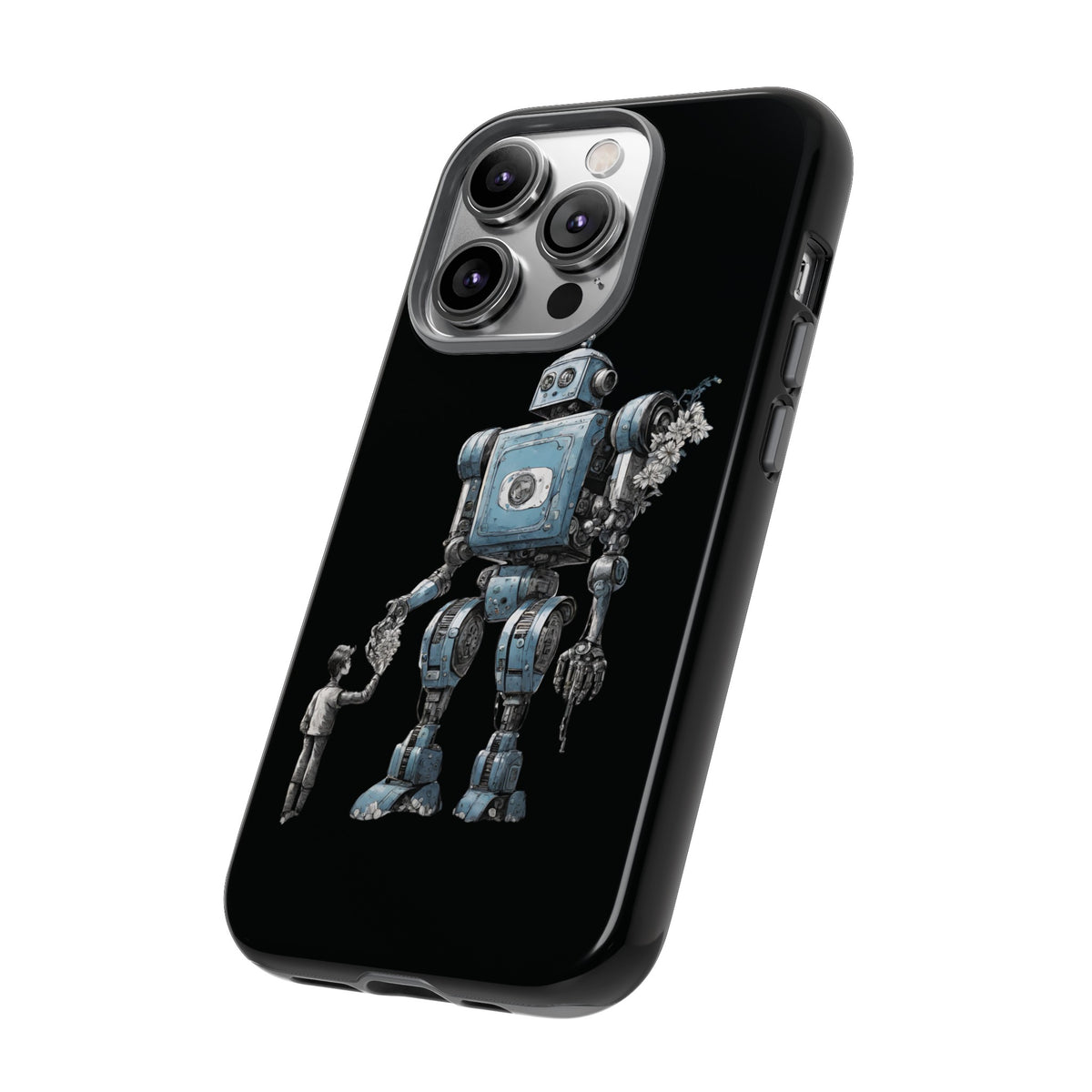 Flowers Robot SpaceArt Sci-Fi Tough iPhone Mobile Cases