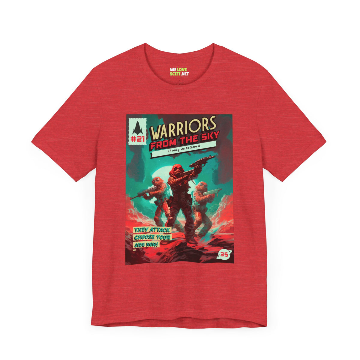 Warriors From The Sky Retro Sci-Fi T-Shirt-welovescifi.net