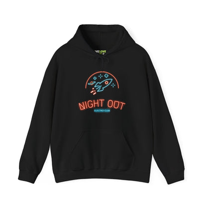 retro sci-fi hoodie-Night Out Neon Retro Sci-Fi Hoodie