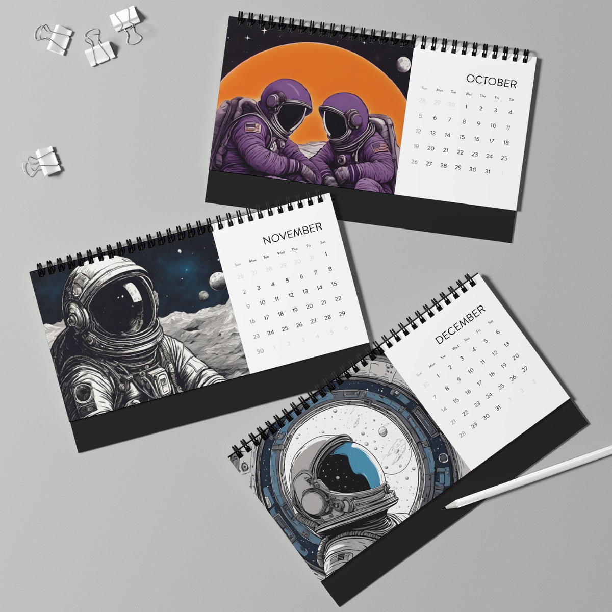 The Astronaut Desktop Calendar 2025-welovescifi.net