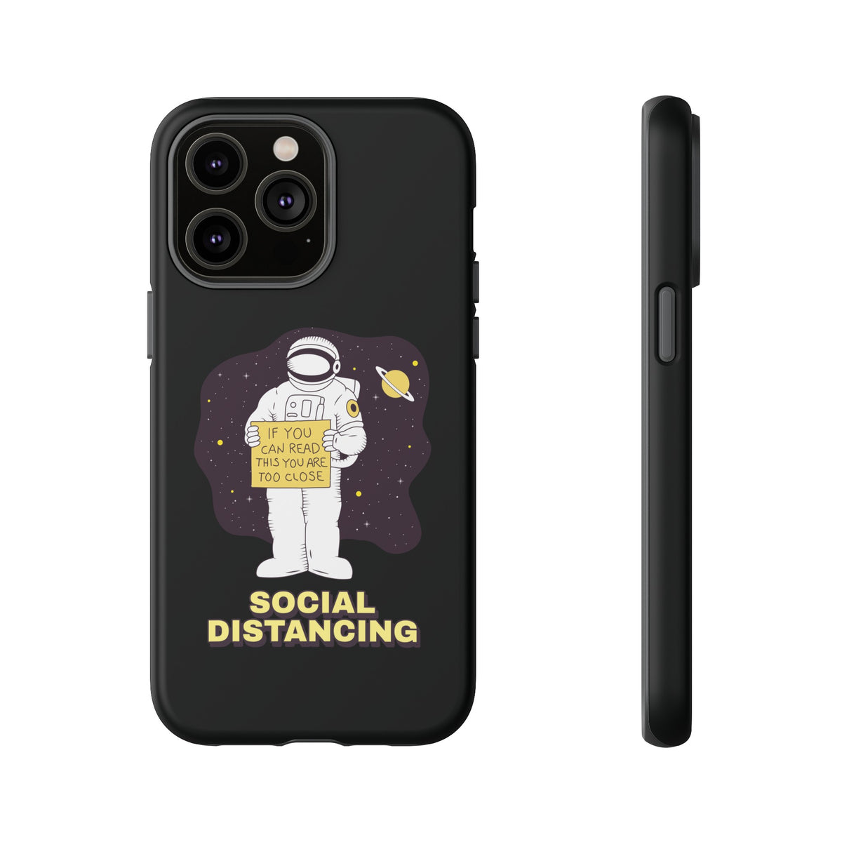 Social Distancing Astronaut iPhone Cases