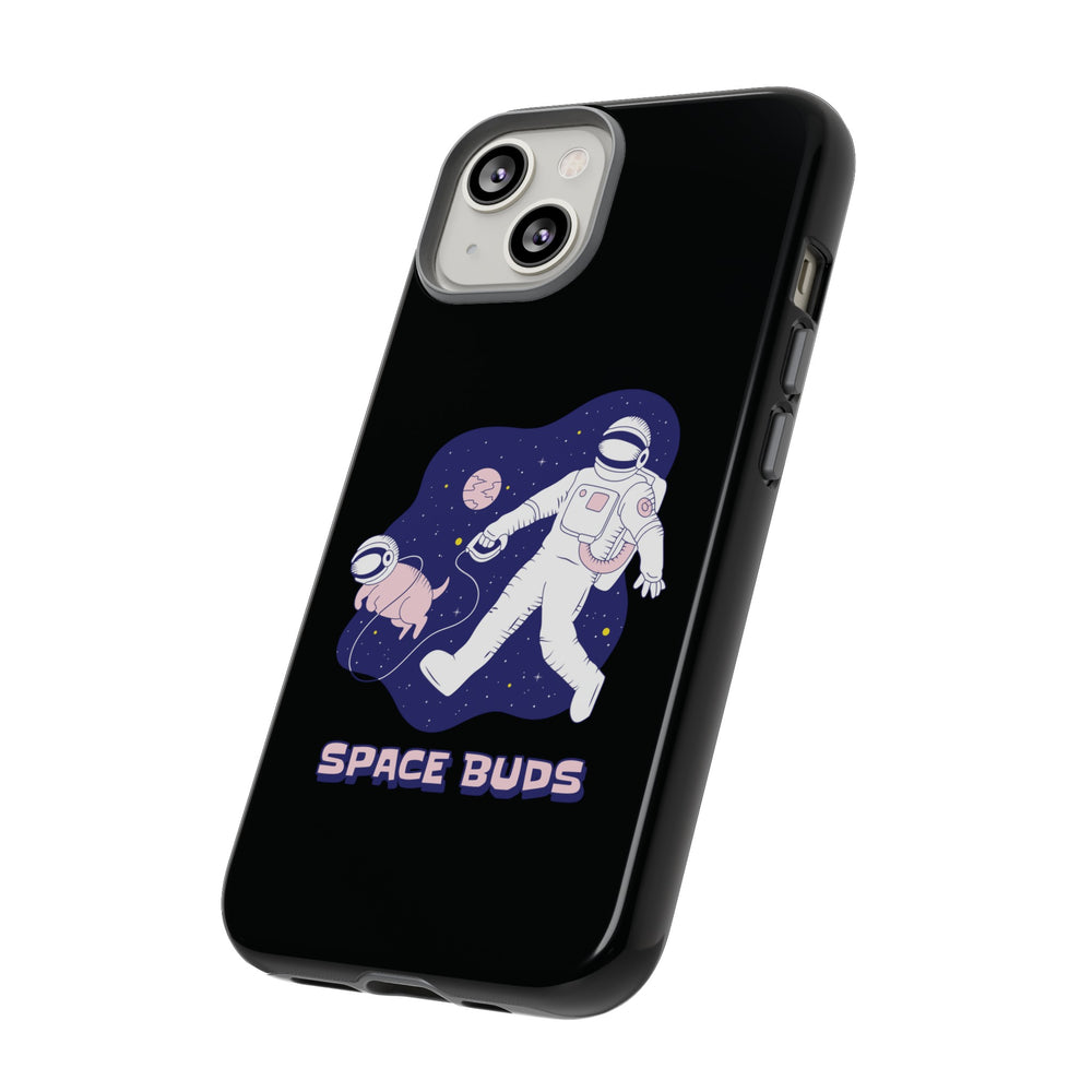 Space Buds iPhone Cases Fun Sci-Fi Astronaut & Dog Covers