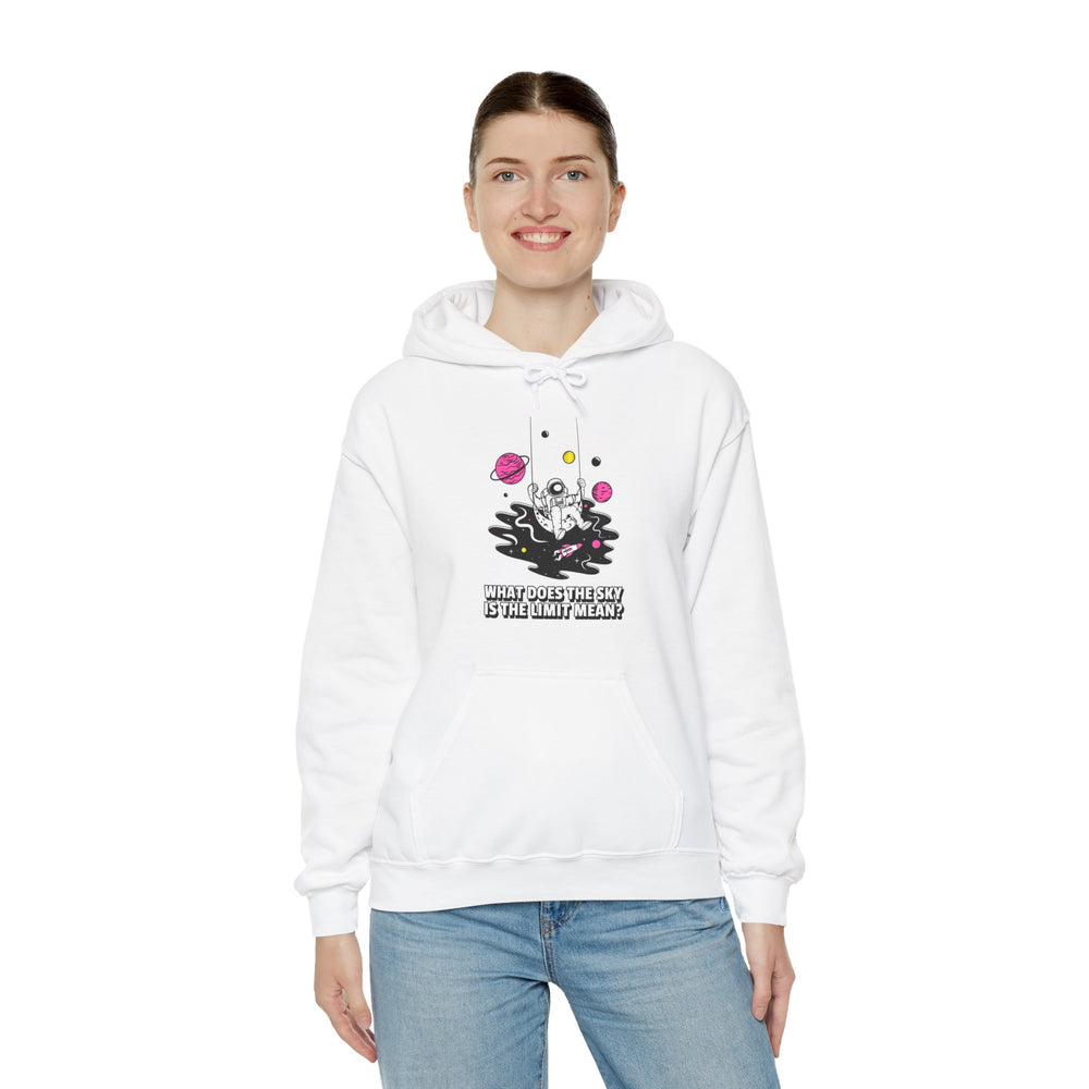 funny astronaut hoodie-Sky is the Limit Funny Astronaut