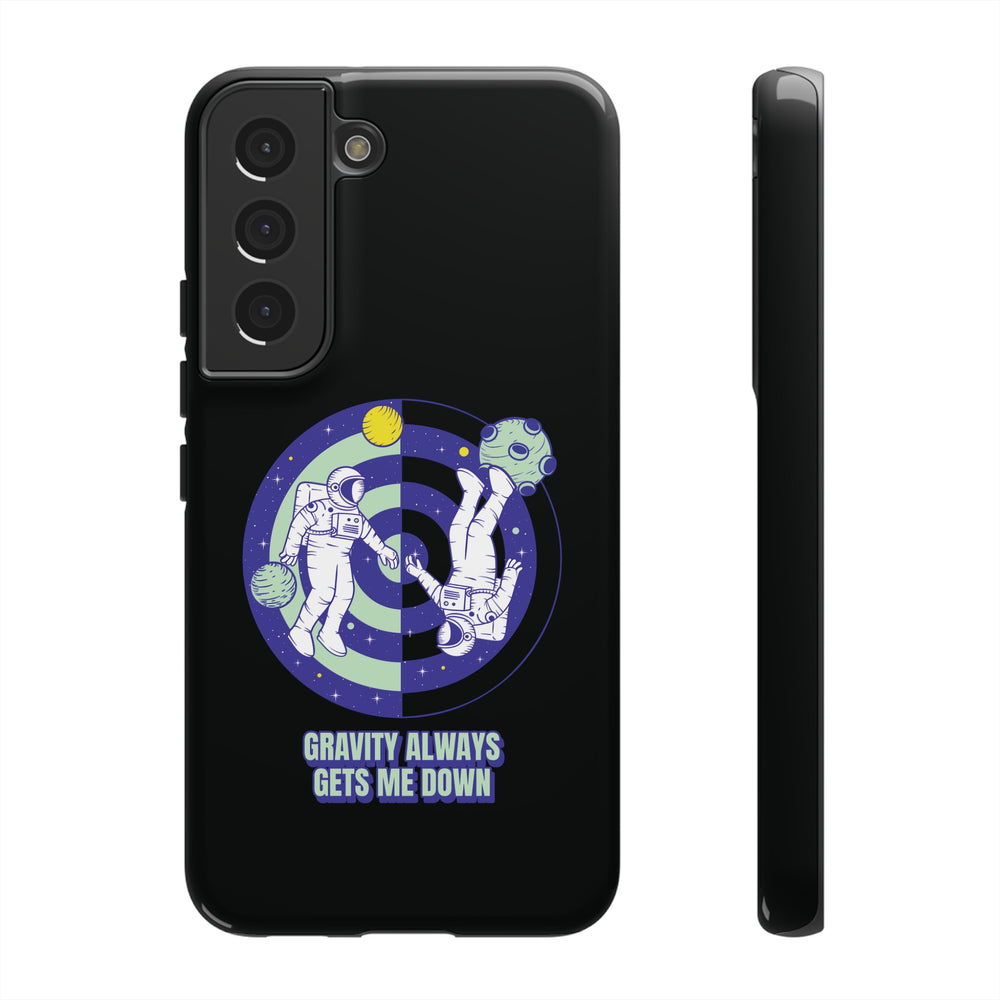 Down Funny Astronaut Sci-Fi Tough Samsung Galaxy Mobile Case