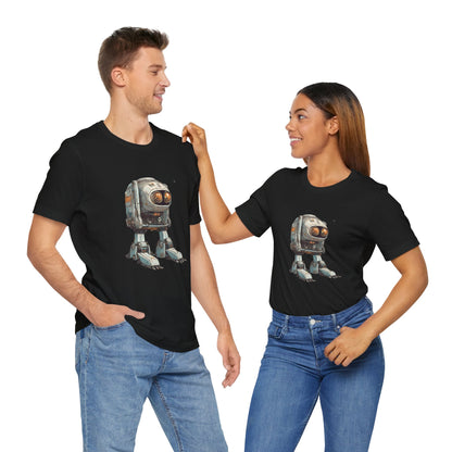 Hello Rusty Robot SpaceArt Sci-Fi T-Shirt-welovescifi.net