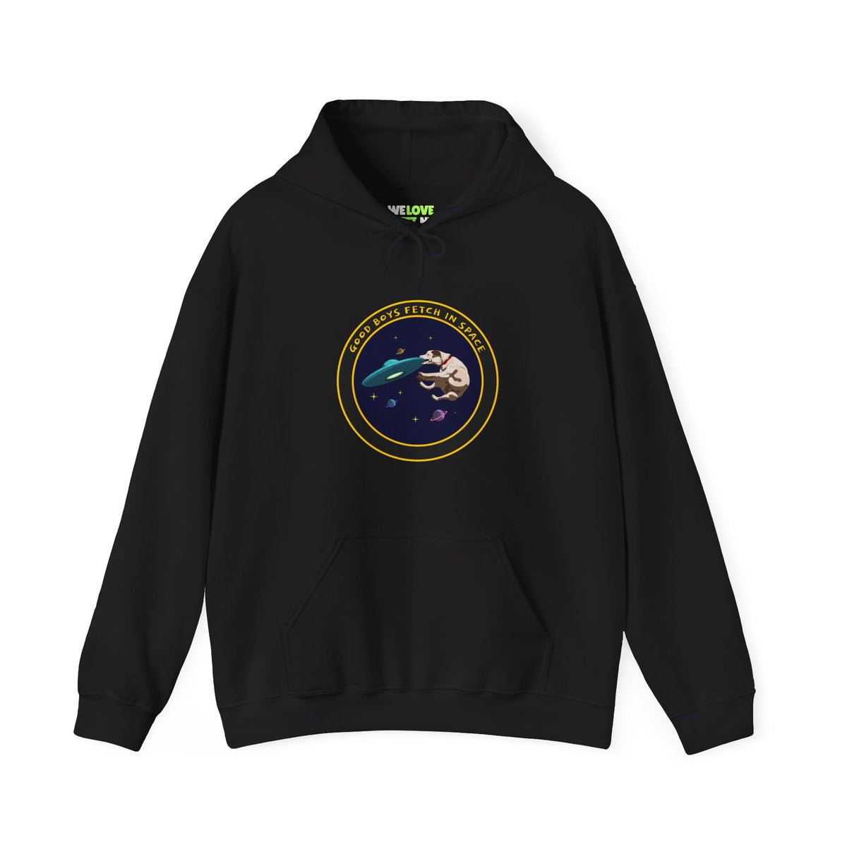 Good Boys Fetch In Space Funny Dog Sci-Fi Hoodie-welovescifi