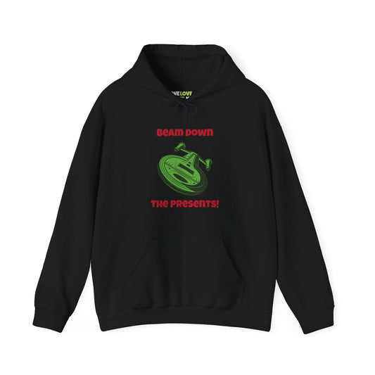 Beam Down The Presents Funny Christmas Unisex Hoodie-welovescifi.net