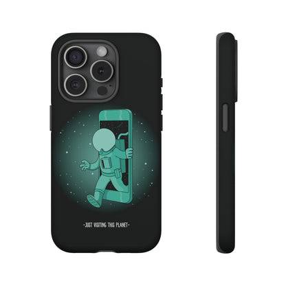 Funny Astronaut iPhone Cases Just Visiting This Planet SciFi