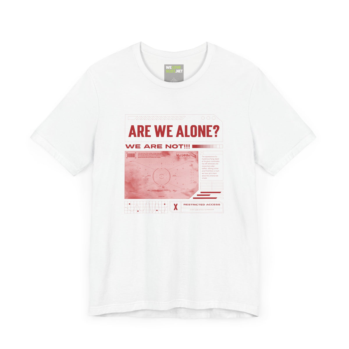 Are We Alone? UFO Sci-Fi T-Shirt-welovescifi.net