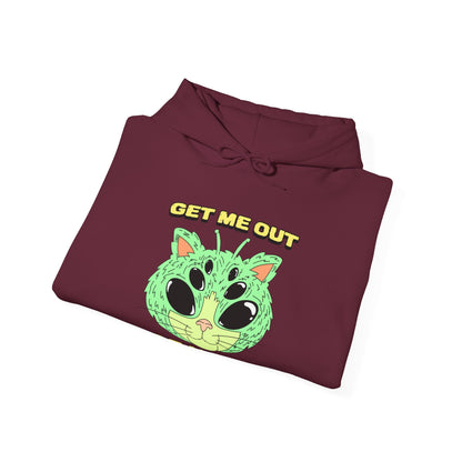 Get Me Out Of Here Funny Cat Alien Hoodie-welovescifi.net