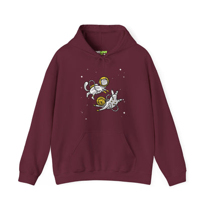 Space Buddies Hoodie - Funny Dog and Cat Astronaut Sci-Fi