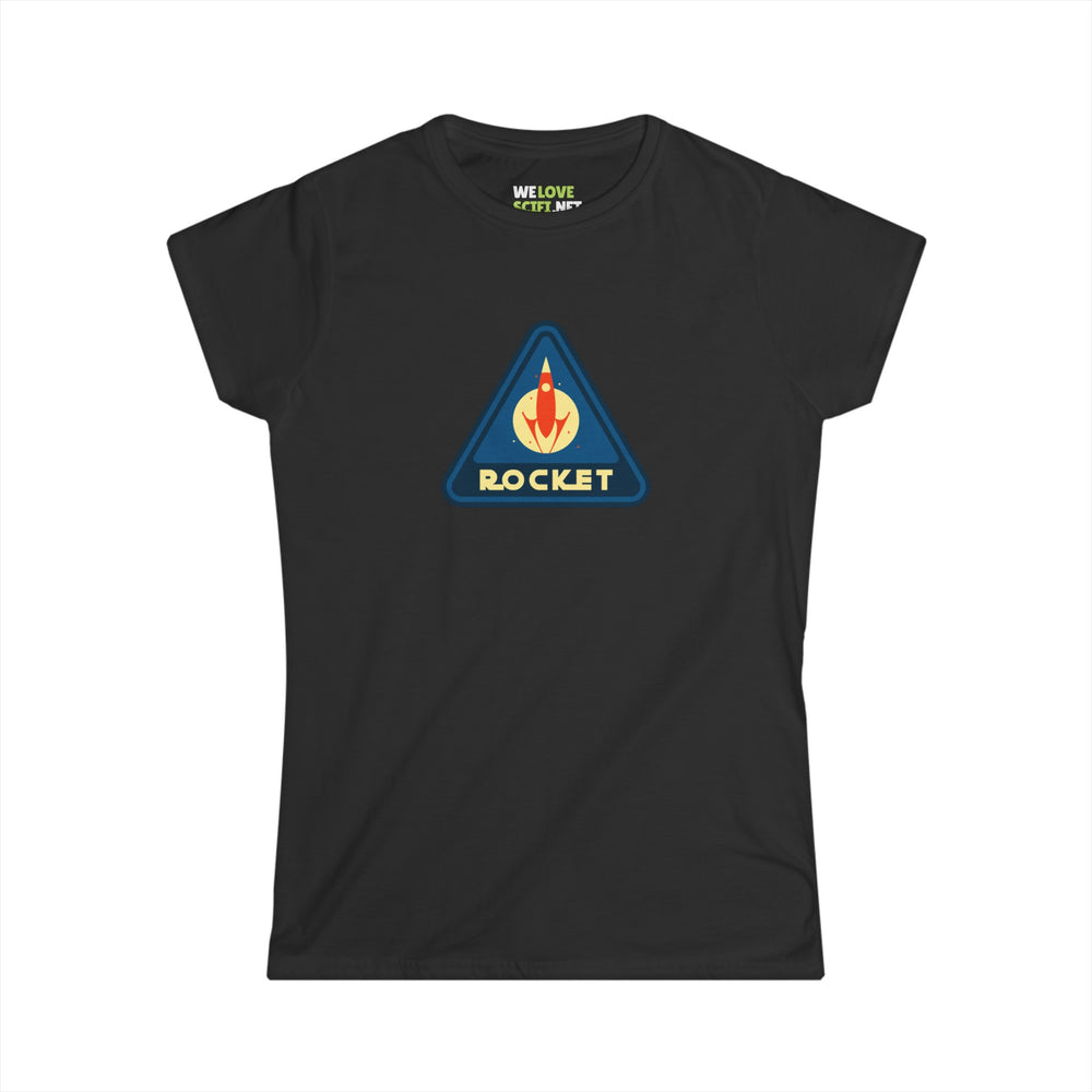 Sci-fi neon sign tee-Rocket Sign Sci-Fi Woman's Tee