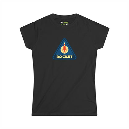 Sci-fi neon sign tee-Rocket Sign Sci-Fi Woman's Tee