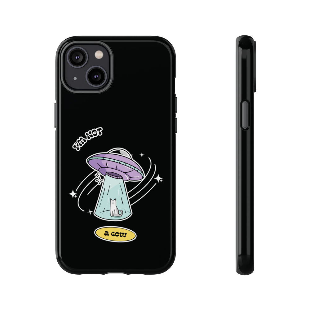 Funny Sci-Fi iPhone Cases | Not a Roswell Cow UFO Design