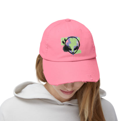 Alien Cap - Outta This World Sci-Fi Unisex Distressed Hat