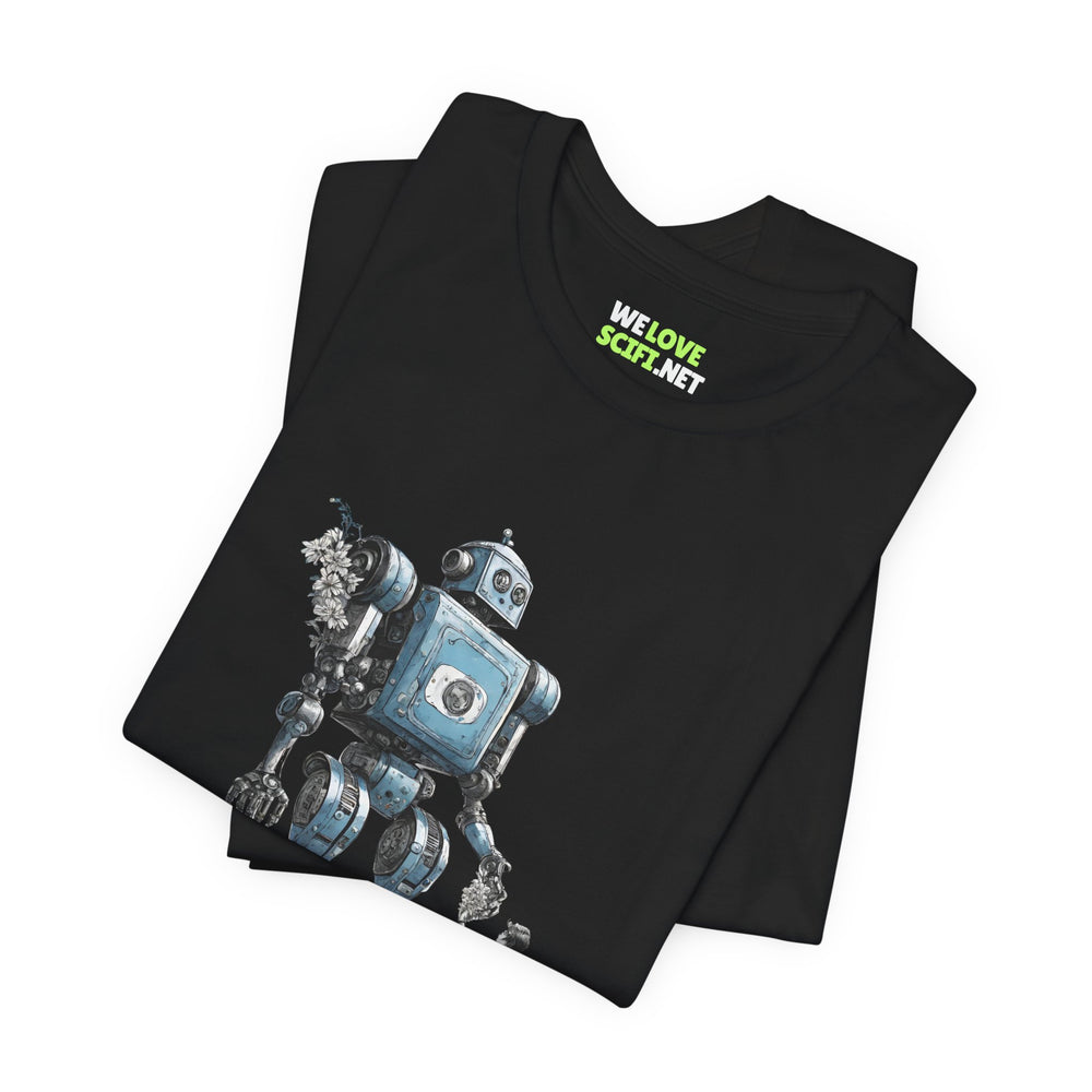 Bringing You Flower Robot SpaceArt SciFi T-Shirt-welovescifi