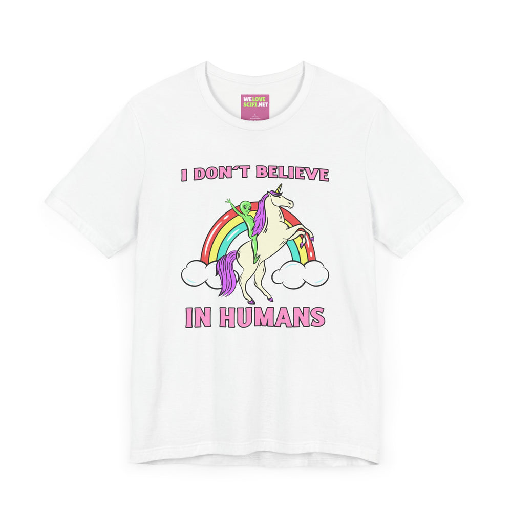 Humans Unicorn UFO Sci-Fi T-Shirt - Sci-Fi T-Shirt