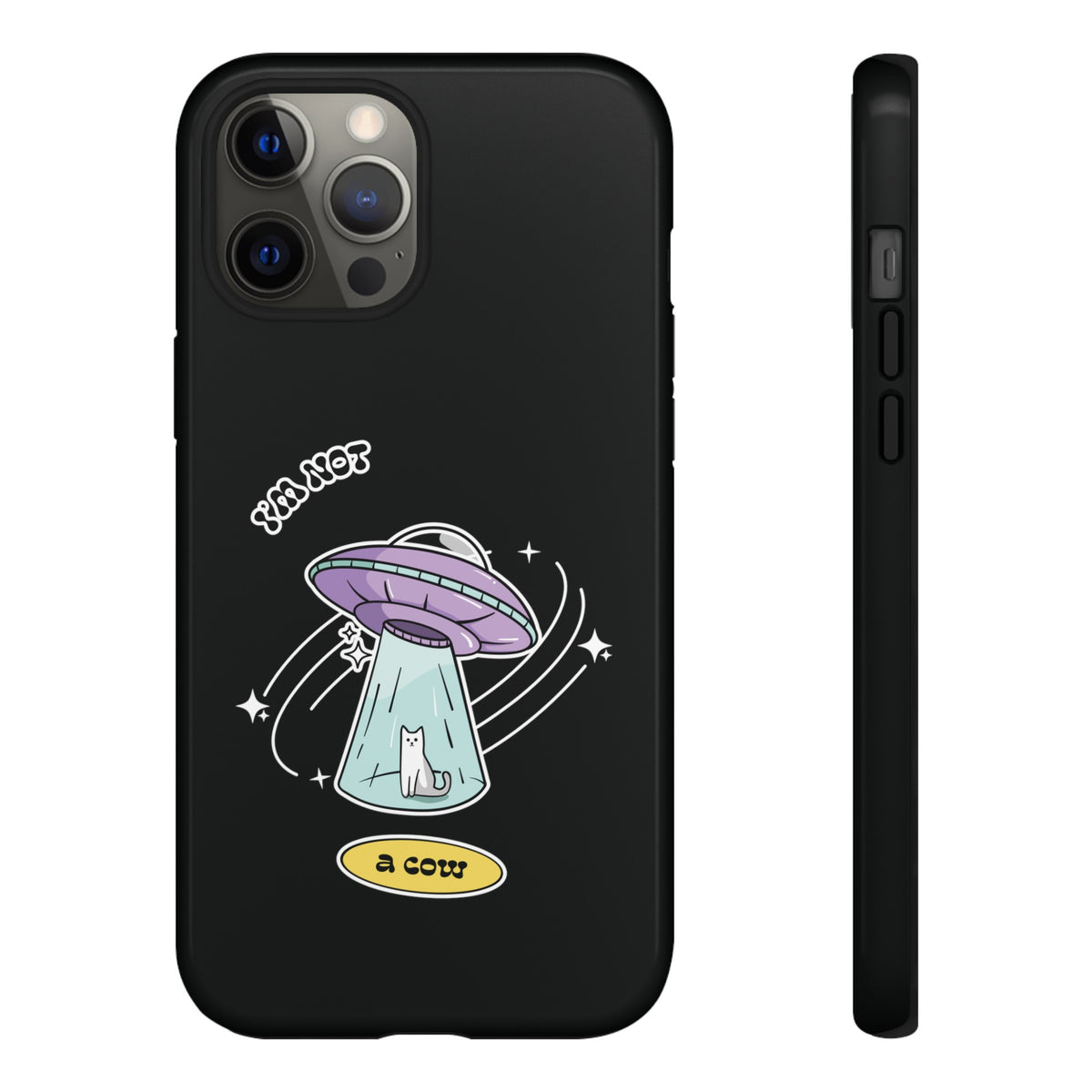 Funny Sci-Fi iPhone Cases | Not a Roswell Cow UFO Design