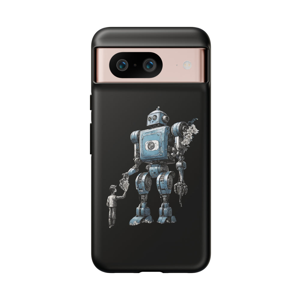 Flowers Robot SpaceArt Tough Google Pixel Mobile Cases