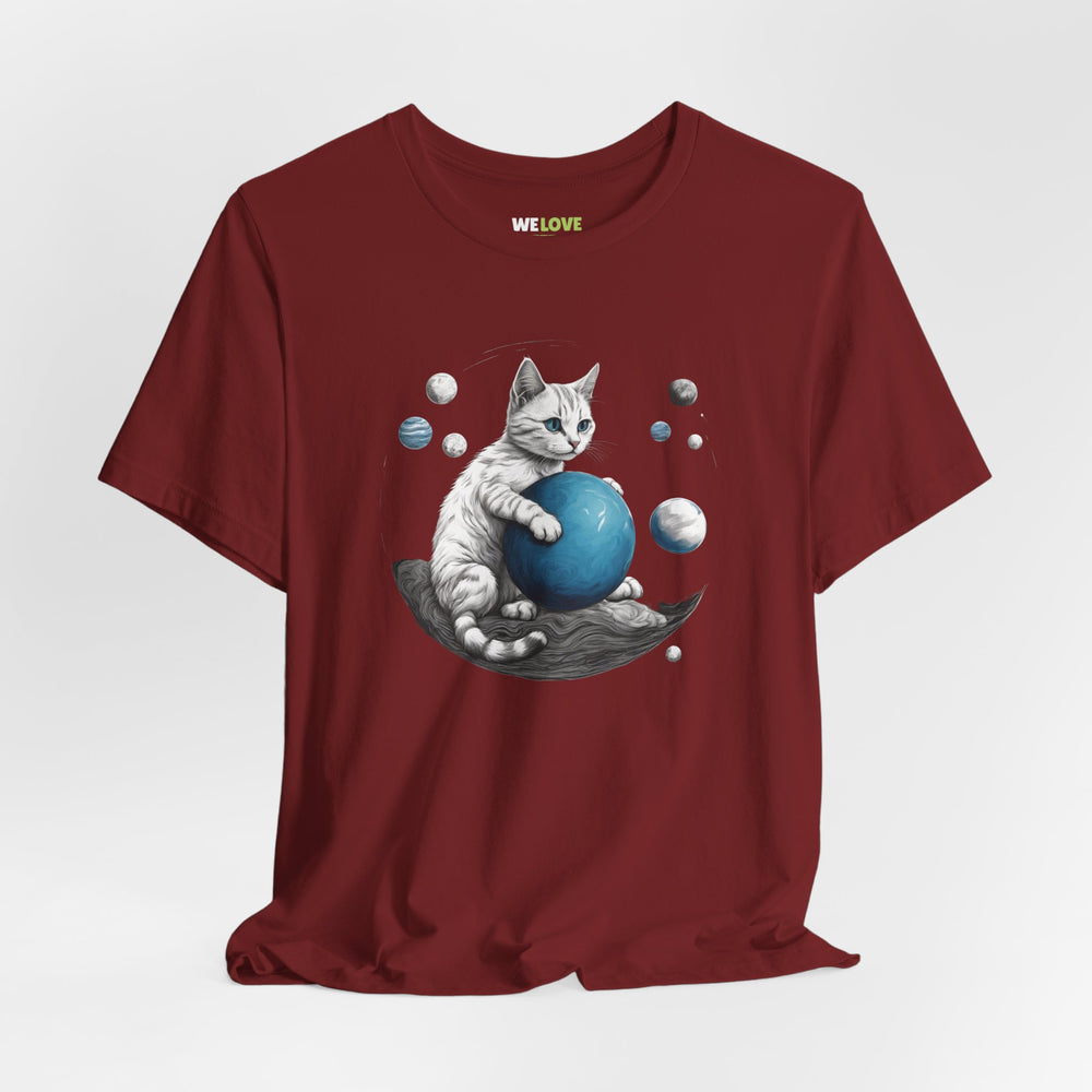 Space Player Cat Sci-Fi T-Shirt | Unique Sci-Fi Tees