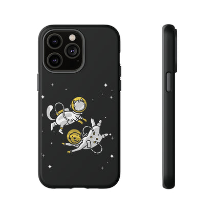 Funny Astronaut Mobile Case for iPhone - Dog & Cat Sci-Fi 