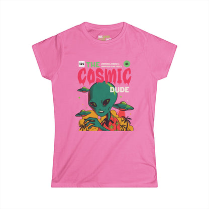 The Cosmic Dude Retro Comic Alien Woman's Tee