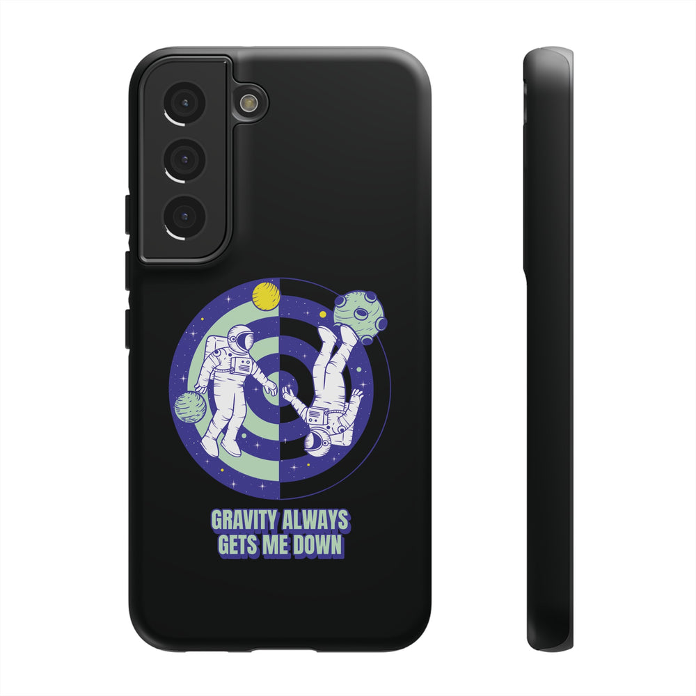 Down Funny Astronaut Sci-Fi Tough Samsung Galaxy Mobile Case