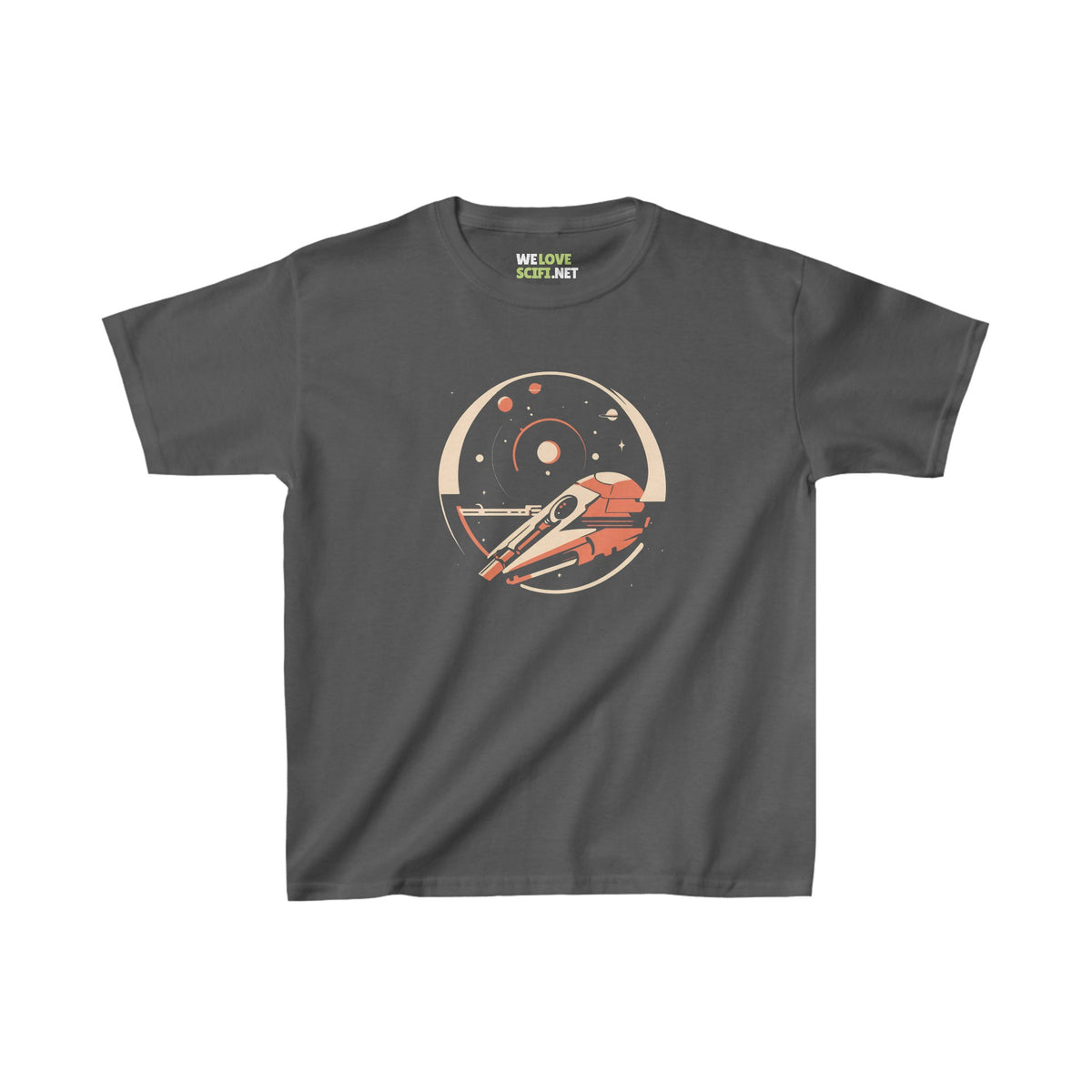 Space Art Tee for Kids SpaceStation No9 Heavy Cotton TShirt