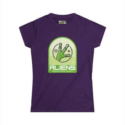 Aliens Research Society Funny Woman's Tee-welovescifi.net