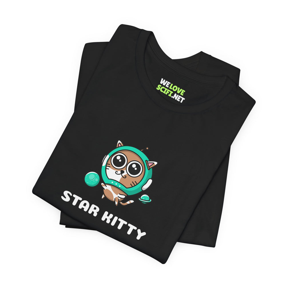 Star Kitty Cat Astronaut Sci-Fi T-Shirt - Funny Sci-Fi Tee