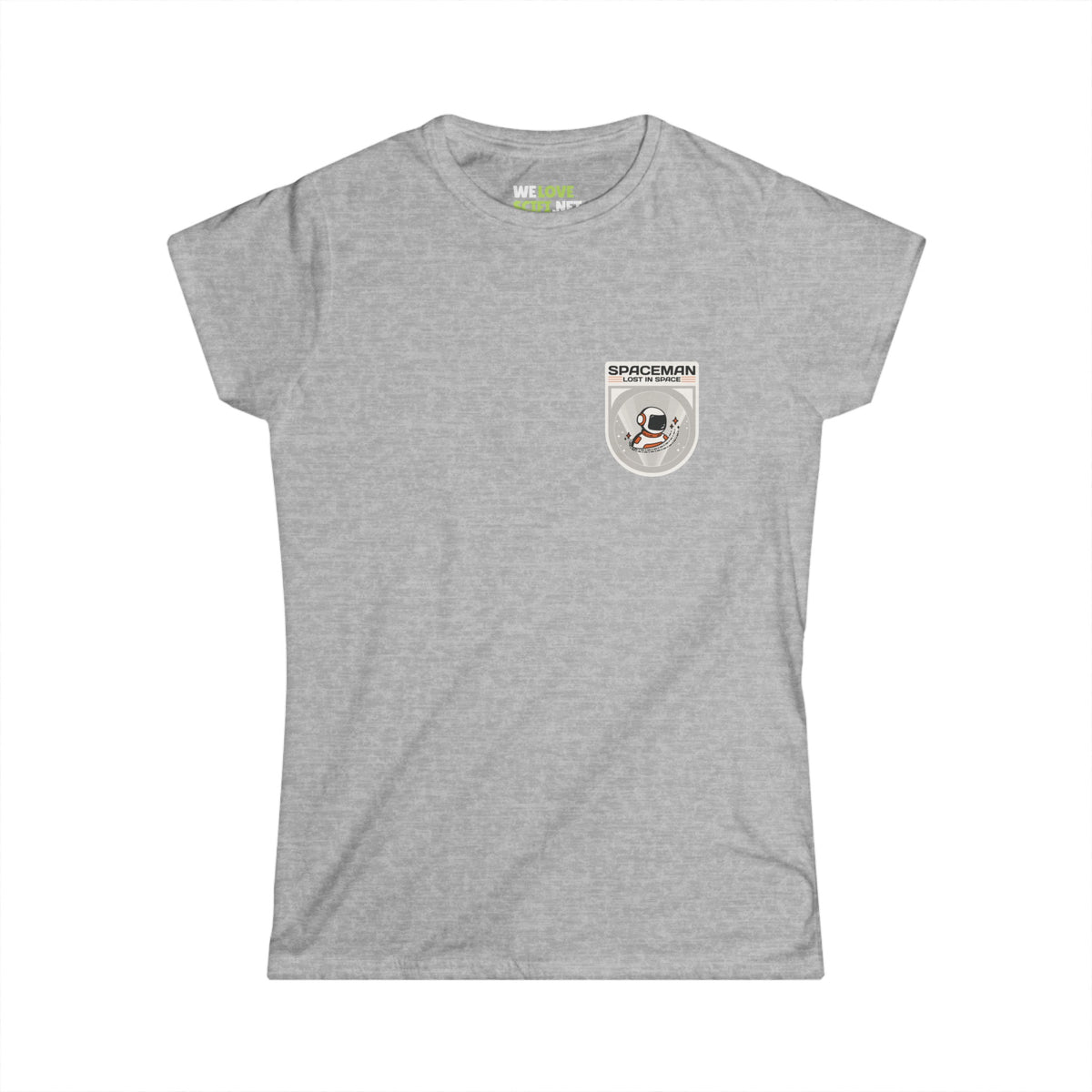 spaceman sign tee-Spaceman Sign Astronaut Woman's Tee