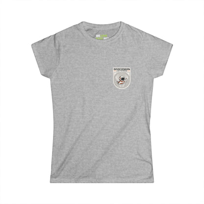 spaceman sign tee-Spaceman Sign Astronaut Woman's Tee