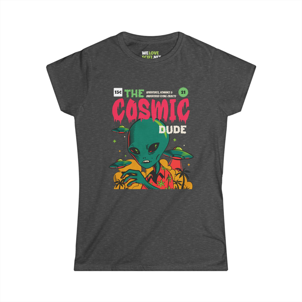 The Cosmic Dude Retro Comic Alien Woman's Tee