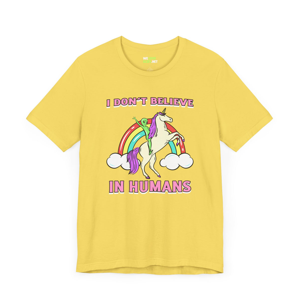 Humans Unicorn UFO Sci-Fi T-Shirt - Sci-Fi T-Shirt